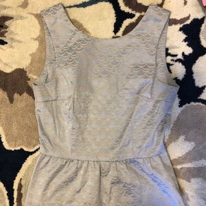 Ice Blue peplum tank